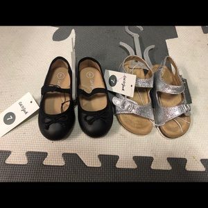 2 New Pairs of Cat & Jack Toddler Girl Shoes